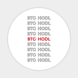 BTC HODL Typography (red) Magnet